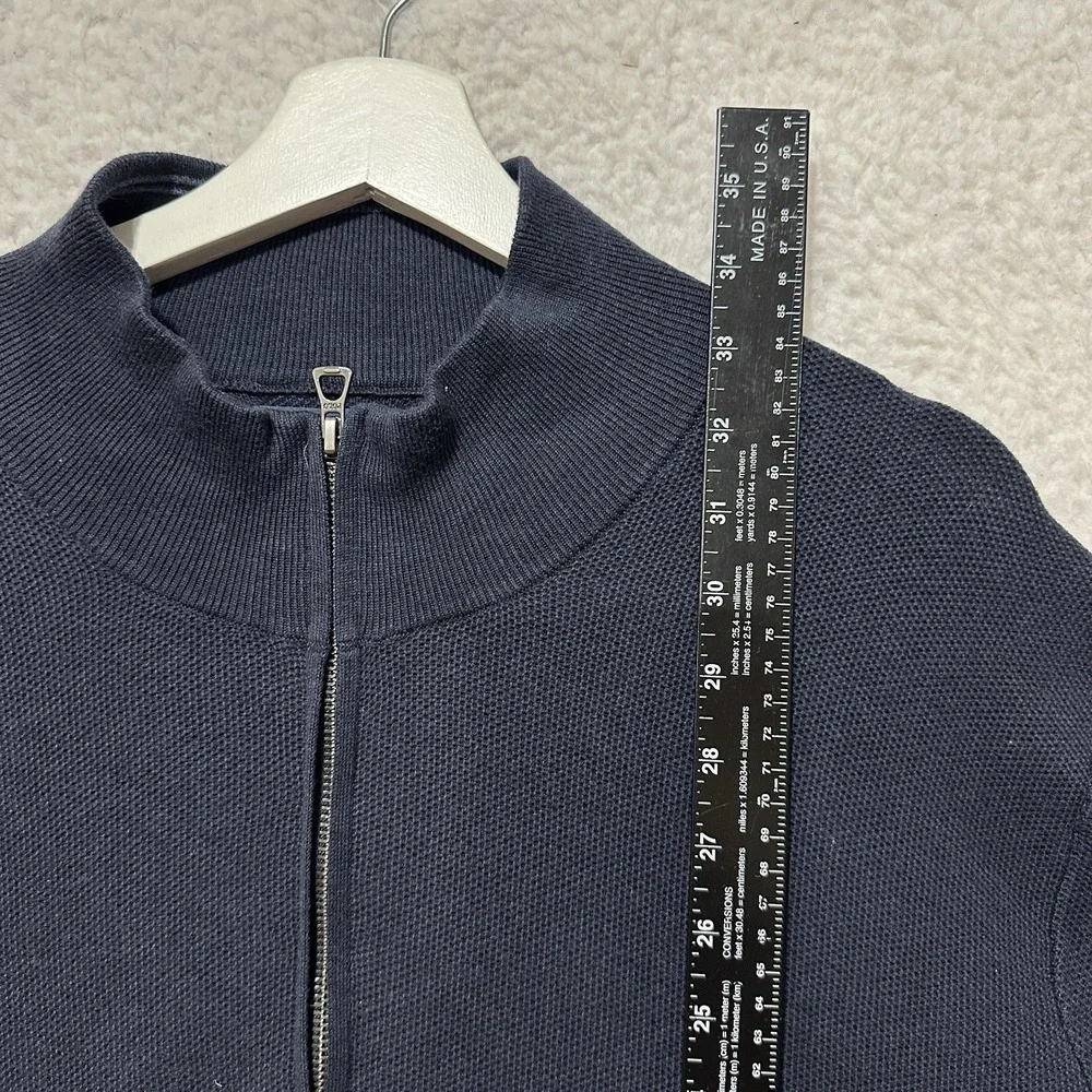 Polo Ralph Lauren Mock Neck Sweater 1/4 ZIP 100%‎ Cotton Navy Size 3LT